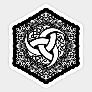 Norse symbol over mandala Sticker